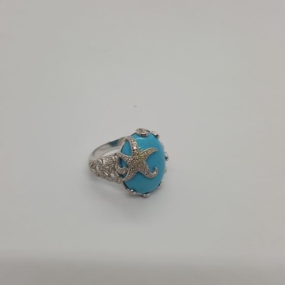 Affinity Diamond- Kingsman Turquoise Woman Ring St - Picture 2 of 6